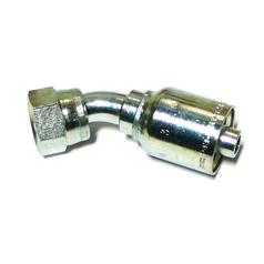 Pioneer JIC 37° Swivel Crimp Fitting, 45-degree Short Drop, 1/4'' Hose ID 1/2 x 20'' Thread size