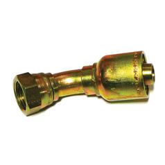 Pioneer JIC 37° Swivel Crimp Fitting, 45-degree Short Drop, 1/4'' Hose ID 1/2 x 20'' Thread size