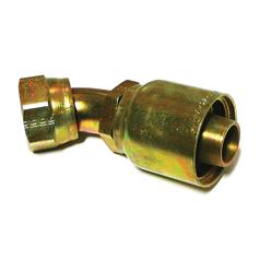 Pioneer JIC 37° Swivel Crimp Fitting, 45-degree Short Drop, 1/4'' Hose ID 1/2 x 20'' Thread size