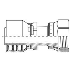 Pioneer ORFS Hose Fitting 1'' x 1-7/16 x 12'' Female Straight Swivel (Long)