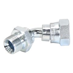 [S.12053] Hydraulic Adaptor 3/8'' BSP Male x 3/8'' BSP Swivel Female 135° Swept Elbow
