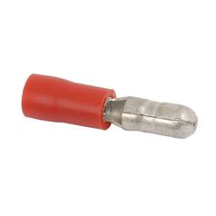 [S.12412] Pre Insulated Bullet Terminal, Standard Grip - Male, 4.0mm, Red (0.5 - 1.5mm) - Sparex S.12412