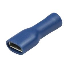 [S.163560] Pre Insulated Spade Terminal - Fully Insulated, Double Grip - Female, 6.3mm, Blue (1.5 - 2.5mm), (Bag
