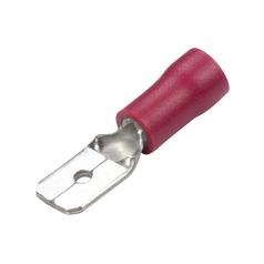 [S.163552] Pre Insulated Spade Terminal, Double Grip - Male, 6.3mm, Red (0.5 - 1.5mm)