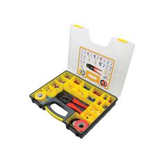 Pre Insulated Terminal Kit with Crimp Tool, Double Grip Assorted (Carry Case 525 pcs.)