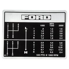 Gear Stick Decal - Sparex S.60672