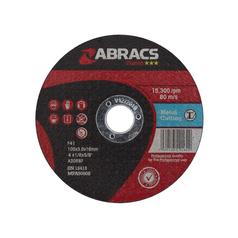 Flat Metal Cutting Disc Ø4'' x 1/8'' x 5/8'' A30RBF