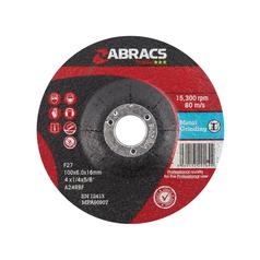 Metal Grinding Disc 4'' x 1/4'' x 5/8'' A24RBF