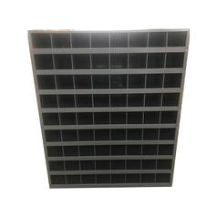 [S.149484] 72 Hole Steel Hardware Storage Bin, Grey