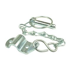 [S.30] Round Linch Pin, Chain & Bracket Assembly, Pin ø11mm - Sparex S.30