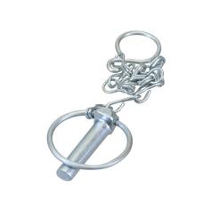 Round Linch Pin, Chain & Hook Assembly, Pin ø11mm - Sparex S.148